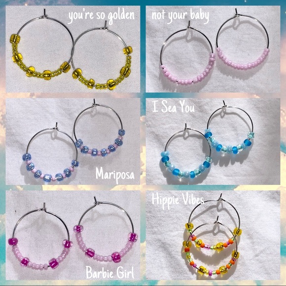 Beaded Hoop Earrings
25mm stainless steel - Picture 3 of 16